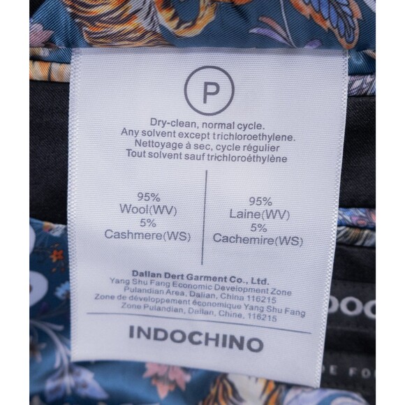 Indochino Black Wool Tuxedo Men 40L One Button Jacket Blazer Solid Black Vented - Picture 10 of 15